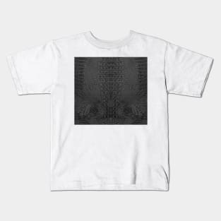 Black crocodile leather Kids T-Shirt